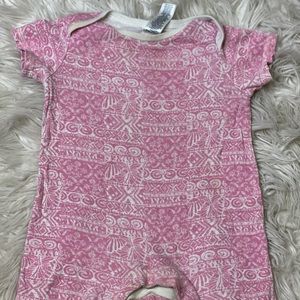 One piece pink and white set